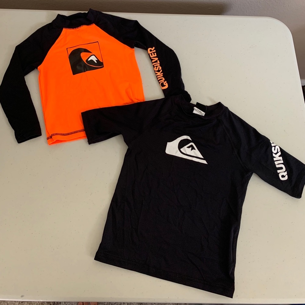 Quicksilver boys rashguards size 4 & 5